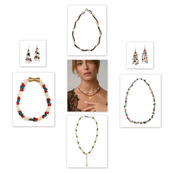 Tigerstars Classic Tri Stand Genuine Fresh Water Pearl Amethyst Beads Necklace - Picture 2 of 2